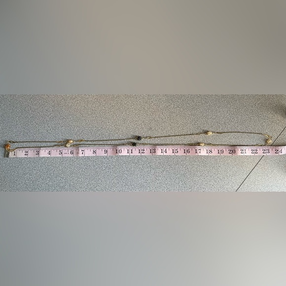 Vintage Gold Toned Semi Precious Caged Stones Necklace 20” - Picture 5 of 6